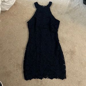 Lulu’s navy lace dress